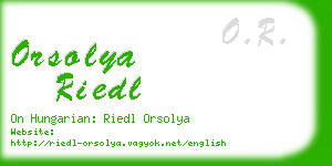 orsolya riedl business card